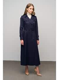 Navy Blue - Trench Coat