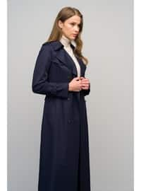 Navy Blue - Trench Coat