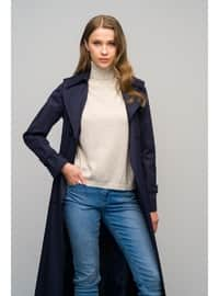 Navy Blue - Trench Coat