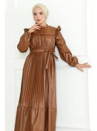 Brown - Modest Dress