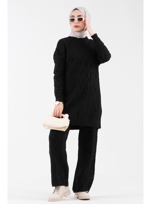 Black - Knit Suits - Sevitli