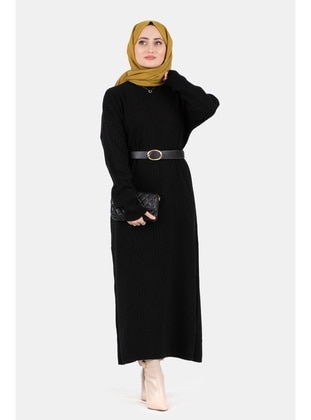 Black - Knit Dresses - Sevitli