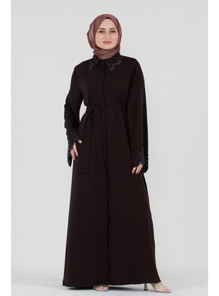 Brown - Abaya - Sevitli