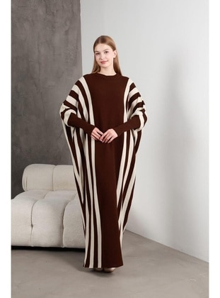 Brown - Knit Dresses - Maymara