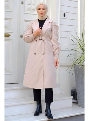 Stone Color - Trench Coat - Hafsa Mina