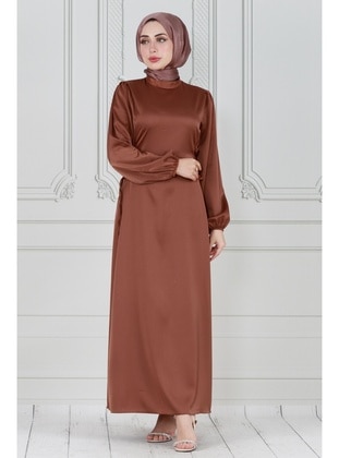 Brown - Evening Dresses - Sevitli