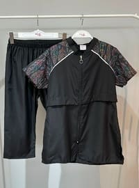 Black - Printed - Burkini