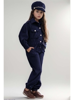 Navy Blue - Girls` Suit - Riccotarz