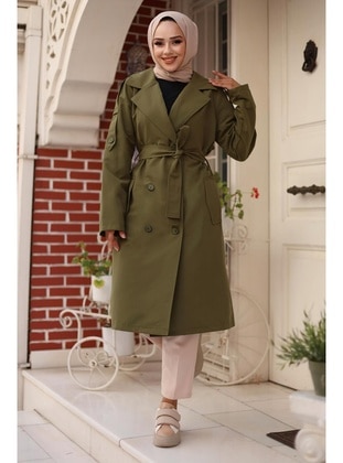 Khaki - Trench Coat - Misskayle