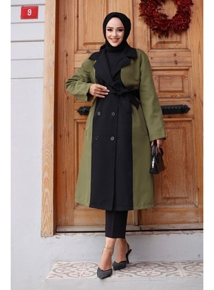 Khaki - Trench Coat - Misskayle