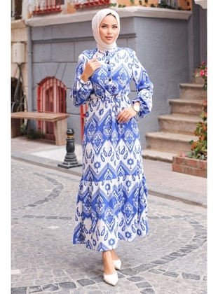 Blue - Modest Dress - Bestenur