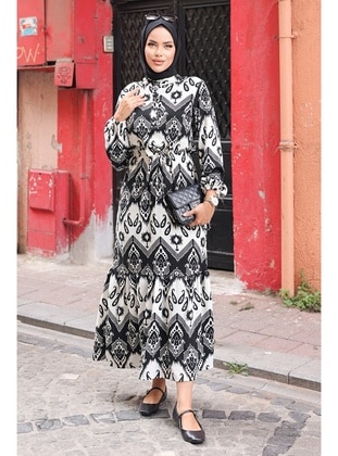 Black - Modest Dress - Bestenur