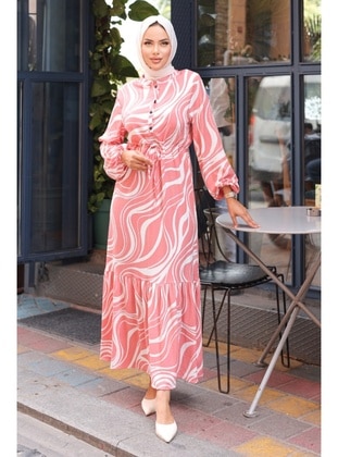 Powder Pink - Modest Dress - Bestenur