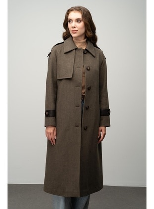 Khaki - Coat - Olcay