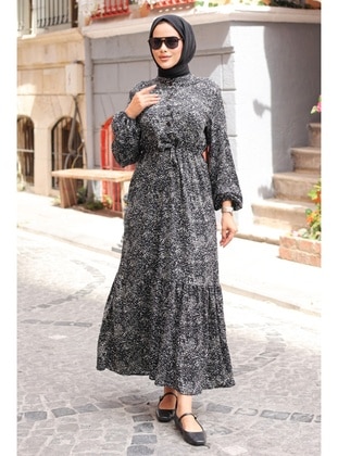 Black - Modest Dress - Bestenur