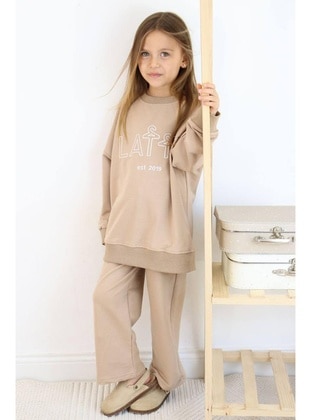 Beige - Girls` Suit - Riccotarz