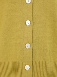 Knit Suit with Pearl Buttons - Olive Green