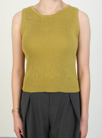 Knit Suit with Pearl Buttons - Olive Green
