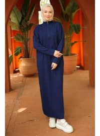 Navy Blue - Modest Dress