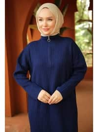 Navy Blue - Modest Dress