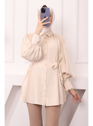 Beige - Blouses - İmaj Butik