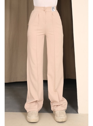 Beige - Pants - İmaj Butik