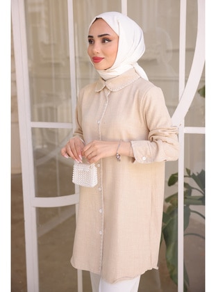 Beige - Blouses - İmaj Butik