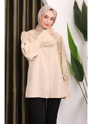 Beige - Blouses - İmaj Butik