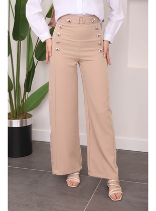 Beige - Pants - İmaj Butik