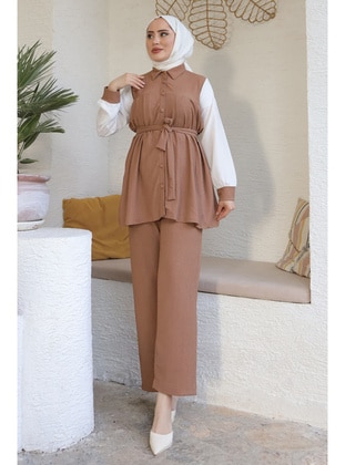 Camel - Unlined - Suit - İmaj Butik