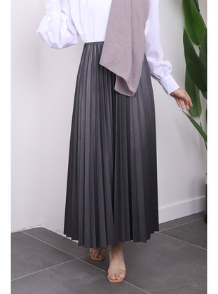 Smoke Color - Unlined - Skirt - İmaj Butik