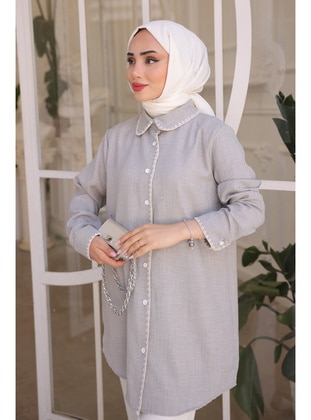 Grey - Blouses - İmaj Butik