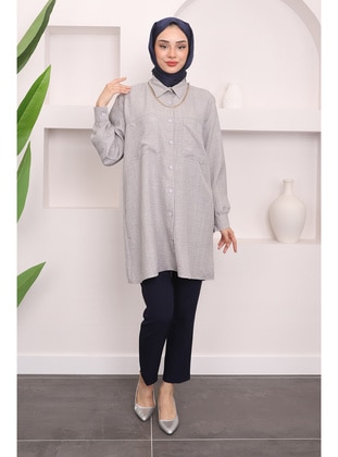 Grey - Blouses - İmaj Butik