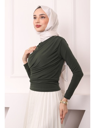 Khaki - Blouses - İmaj Butik