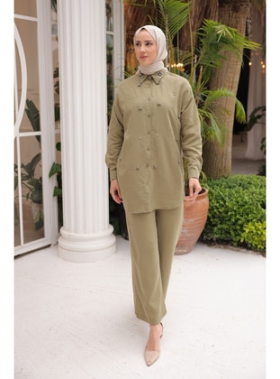 Khaki - Unlined - Suit - İmaj Butik