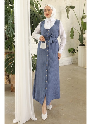 Indigo - Unlined - Modest Dress - İmaj Butik