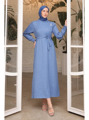 Indigo - Unlined - Modest Dress - İmaj Butik