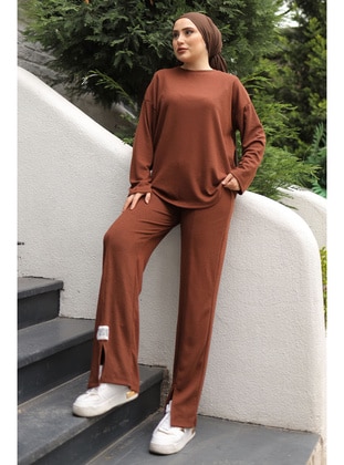 Milky Brown - Unlined - Suit - İmaj Butik