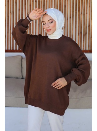 Brown - Knit Tunics - İmaj Butik