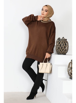 Brown - Knit Tunics - İmaj Butik