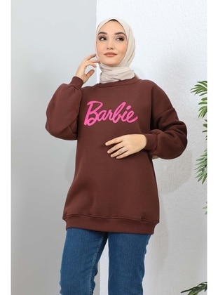 Brown - Sweat-shirt - İmaj Butik