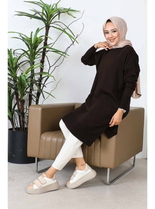 Brown - Knit Tunics - İmaj Butik