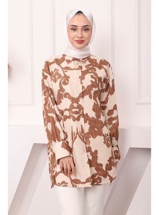 Brown - Blouses - İmaj Butik