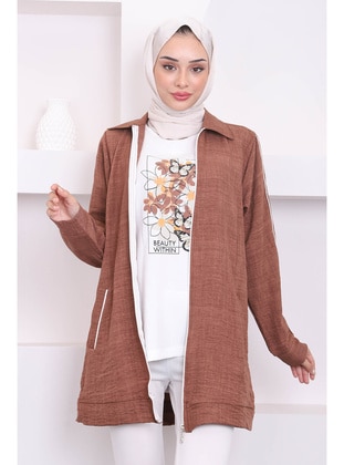 Milky Brown - Unlined - Suit - İmaj Butik