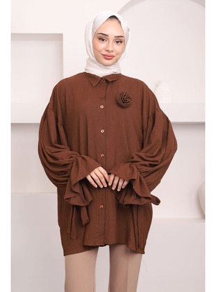 Brown - Blouses - İmaj Butik