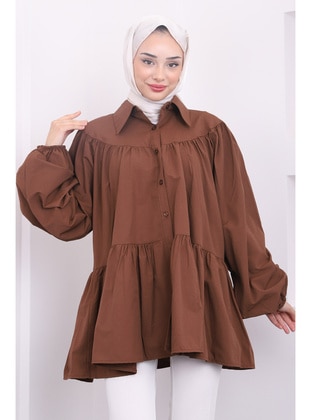 Brown - Blouses - İmaj Butik