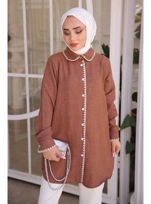 Brown - Blouses - İmaj Butik