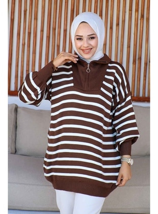 Brown - Knit Sweaters - İmaj Butik