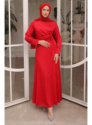 Black - Unlined - Modest Evening Dress - İmaj Butik