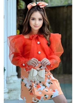 Orange - Girls` Suit - Riccotarz